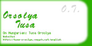 orsolya tusa business card